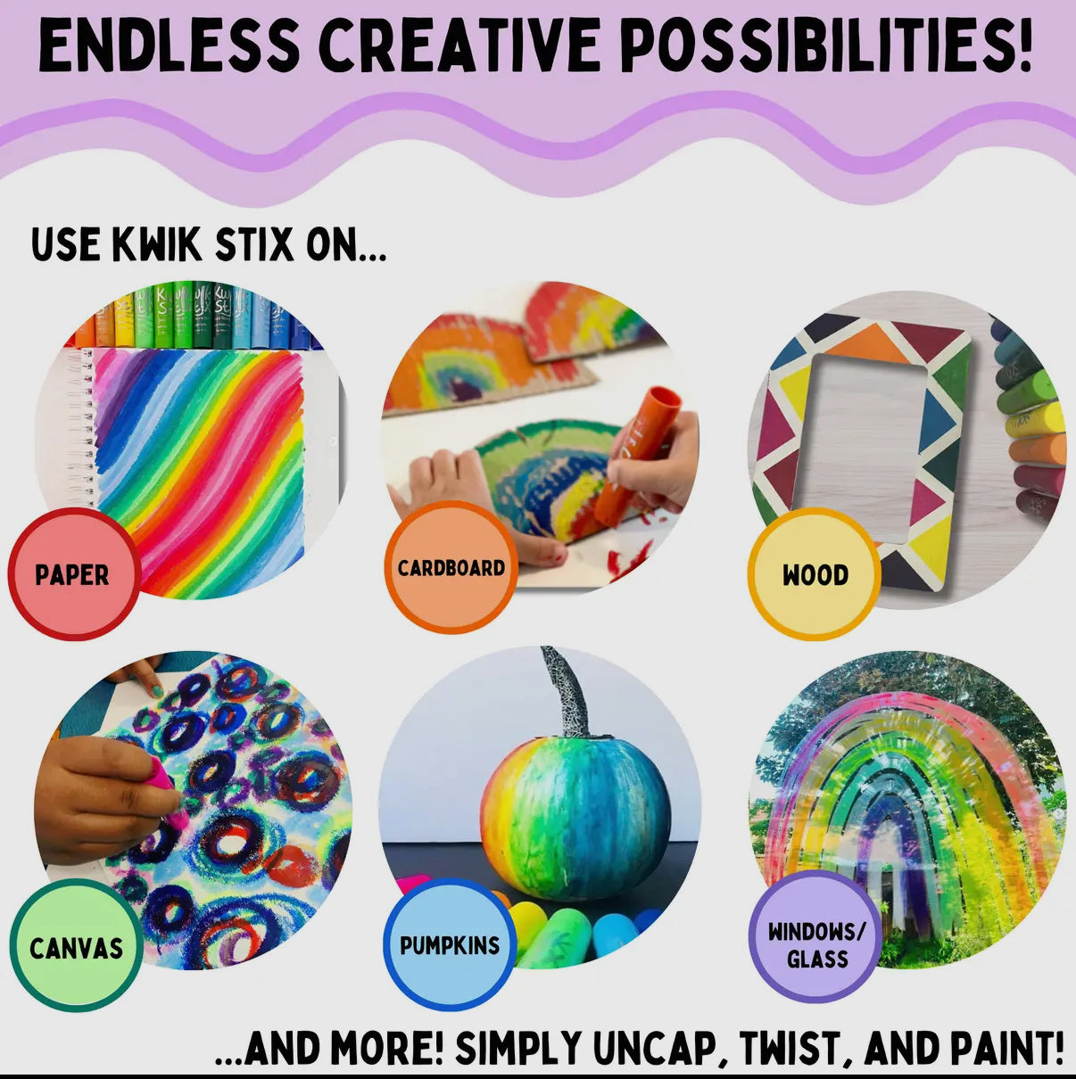 Kwik Stix Tempera Paint 10 Set Pastel Colors
