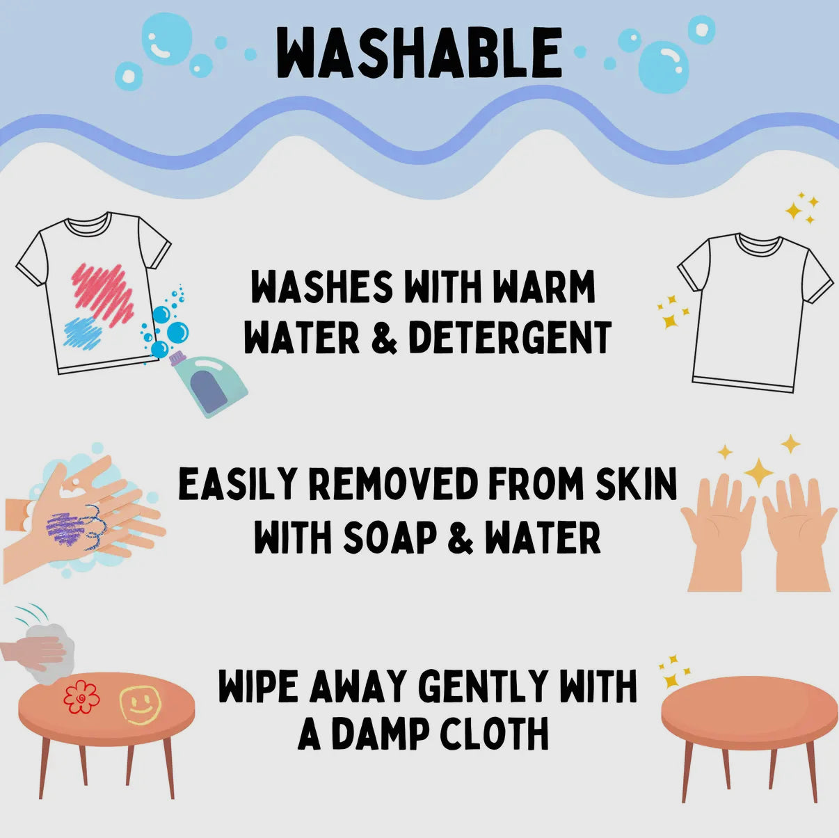 Thinstix Tempera Paint - 6 Thin Neon Colors