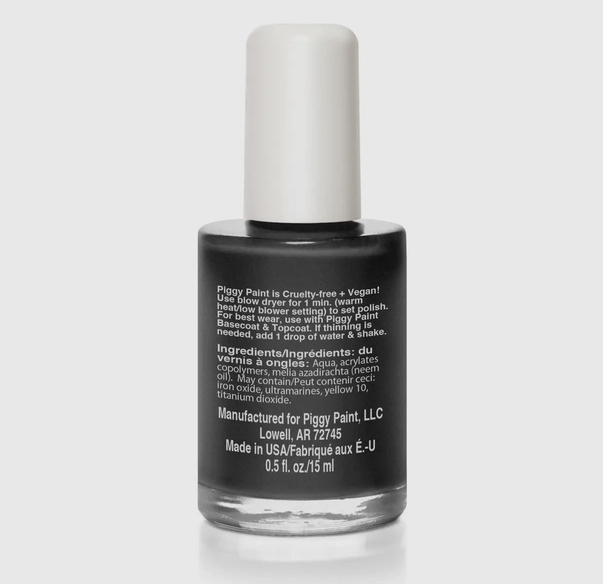 PIGGY PAINT
Sleepover Nail Polish - Shimmer Black