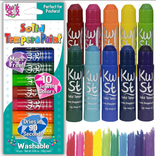 Kwik Stix Tempera Paint 10 Set Jewel Colors
